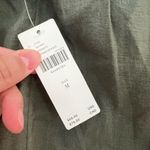 Anthropologie NWT Strapless Linen Sage Green Top Sz M Photo 2