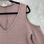 Andree by Unit  Purple Long Sleeve Cold Shoulder Collar Sweater Cardigan Medium Photo 4