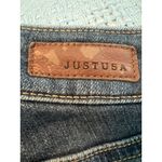 JustUSA Just USA Blue Skinny Jeans Denim Raw Hem Ankle Size 2P 26P READ Photo 3