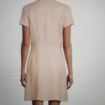 Theory  Beige Herring Linen  Short Sleeve Mini Dress Photo 2