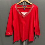 Karen Scott B16- NEW! Women's  Blouse, XL, Red Photo 0