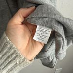 Theory Gray Shawl Collar 3/4 Ruched Sleeve Open Front Cardigan Womens M Classic Photo 4