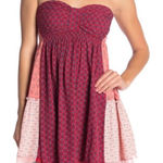 Free People  Across the Sea Strapless Removable Straps Patch Tunic Womens L NWT Photo 0
