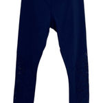 Varley  Navy Blue Laser Cut High Rise Full Length Leggings Pants Womens XS Gym Photo 0