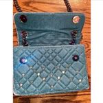 Kurt Geiger NWOT  Mini Brixton Velvet Shoulder bag quilted lock beaded crossbody. Photo 8