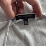 Banana Republic White/Silver Fitted Ruched Blouse Photo 2