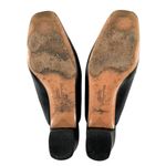 Salvatore Ferragamo Black Leather Square Toe Mules Loafers Size 6 Photo 6