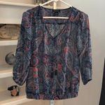 Lucky Brand Sz XS Darling Peasant Style Sheer Top Blouse Photo 0