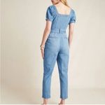 Anthropologie Pilcro Chambray Denim Puff Sleeve Jumpsuit Size 8 Photo 1