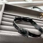 Alexis  Black Watch with Green Gemstone Photo 1