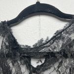 Women's Gothcore Whimsygoth Mystical Emo Babydoll Relaxed Black Lace Top Medium Photo 7