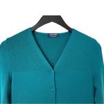 Saint James 100% Wool Long Sleeve‎ Ribbed V Photo 2