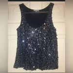 Charlotte Russe  Y2K Navy Sequin Tank Top – Size L – Excellent Condition Photo 1