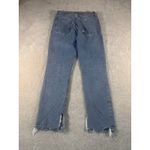 AGOLDE  Nico High Rise‎ Denim Blue Jeans Size 26 Raw Hem Button Fly Distressed Photo 8