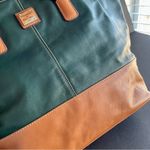 Dooney & Bourke  | Large Genuine Leather Green O Ring Shoppers Tote Photo 2
