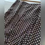Vintage Nine & Co. Chocolate Brown White Polka Dot Bias Cut Midi Skirt Size 10 Photo 8