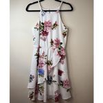 Iz Byer  Women's Floral Sleeveless Elastic Waist Ruffle Summer Dress‎ Size M # Photo 2
