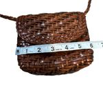 Vintage LJS Collection Brown Woven Mini Crossbody Purse‎ Photo 5