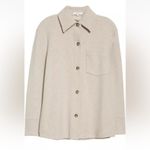 Vince Oatmeal Button Up Top/Jacket Size M C33 Photo 2