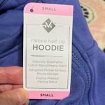 Scuba Neck Hoodie Cotton Periwinkle Blue Sweatshirt Cotton Knit Pullover Women S Photo 7