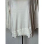 Lilla P Shirt Women Medium White Pima Cotton Knit Asymmetric Hem‎ Top Tee Photo 6