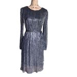 Chetta B  Shimmery Navy Silver Dress Size 6 NWT Photo 1