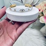 Stainless Steel Gold and White Cuff Statement Bracelets Photo 6