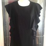 Donna Morgan Ladies Size 16 Black Dress With Ruffle Photo 0