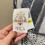 Becca Striped and Crochet Romper Blue White Cover Up Swim Size Medium Photo 7