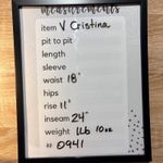 V Cristina Black Beaded Fringe Crop Pants Women's Size 14 Cropped Jeans Photo 9