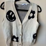 Miss Sparkling Women’s Smiles And Flowers Knit Vest Size Medium Photo 0
