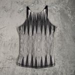prAna ‎ Tank Womens Small Black White Geometric Casual Workout Gym Athleisure Photo 1