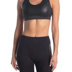 Splendid  Strappy Sports Bra Faux Leather Black Photo 1