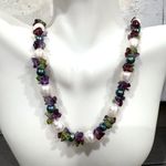 Statement Baroque Freshwater Pearl With Tumbled Amethyst Sterling Silver Clasp White Photo 0