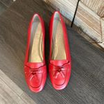 Talbots NWOT Women's Red Loafers Tassel Slip-On Size 8N Photo 1