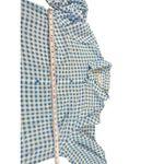 Denim & Co. 3X Blue White Gingham Check Button Front Long Sleeve Top Office Photo 9