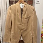 Korean Women’s Tailored Time Post Modern Blazer Tan Size 4 Photo 1