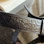 Perry Ellis  Genuine Leather Western Bling Belt Womens M L Tooled Photo 2