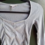 Forever 21  Light Blue Ribbed Long Sleeve Top Photo 1