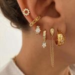 Boutique NEW 18k Gold Filled Women's Chain Dangle‎ Drop Earrings Photo 1