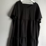 Amazon  Women's Black Tiered Mini Dress 5XL Photo 2