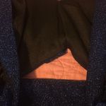 Blue shimmer halter sheath dress with bodice cutout Size 6 Photo 11