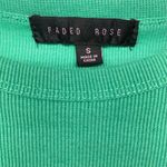 Faded Rose Short Sleeve Baby Tee Junior Small Green Ribbed Embroidered Logo Top Size undefined Photo 3