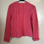 American Eagle  Dark Pink Wool Cable Knit Long Sleeve Pullover Sweater Women’s M Photo 1