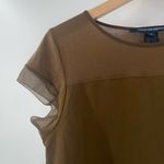 French Connection Top Size Small Sheer Polly Raw Edge Hi Low Classic Capsule Photo 3