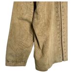 Cabela's Jacket Womens XL Leather Suede Western Laser Cut Full Zip Studded Brown Photo 1