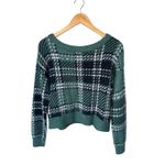 Abercrombie & Fitch Wool Blend Green Plaid Pullover Sweater Photo 1