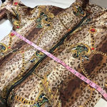 Vintage animal print 80s 90s jacket full zipper lightweight pockets baddie Brown Size M Photo 3