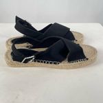 Reserved  Canvas Strappy Espadrille‎ Sandal in Black Size 9 Photo 3