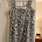 Zebra Print Sleeveless Denim Dress Black Size L Photo 1